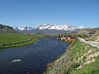 La Rivière Salmon et les montagnes Sawtooth, dans l'Idaho, où voyagent les héros du film.