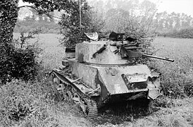 Vickers Light Tank Mk VIC knocked out during an engagement on 27 May 1940 in the Somme sector