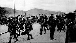 British troops arriving at Qingdao in 1914