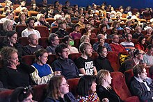 a full cinema auditorium prior to a screening at Cambridge Film Festival