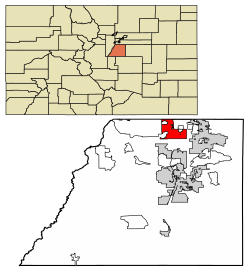 Location of the City of Lone Tree in Douglas County, Colorado
