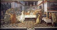 Cenas da Vida de São João Batista: o Banquete de Herodes, Catedral de Santo Stefano, Prato, Itália