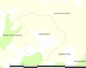 Poziția localității Canettemont