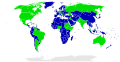 Image 22A world map distinguishing countries of the world as federations (green) from unitary states (blue), a work of political science (from Political science)