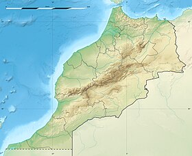 Marrakech na zemljovidu Maroka