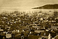 Гавань в Сан-Франциско, фото 1850