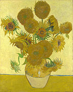 Sunflowers in a Vase, 1888, lwil sou twal ( 93 × 73 cm cm ), Lonn, National Gallery (F454/JH1562).