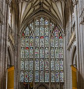 Ventana occidental de la catedral de Winchester, perpendicular