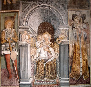 Inconnu, fresque du XVe siècle en l'abbaye Saint-Nazaire de Novare (Italie).