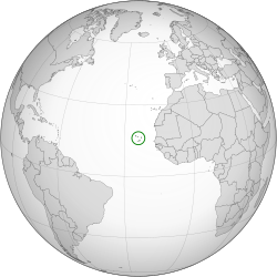 Location of Cape Verde (circled).
