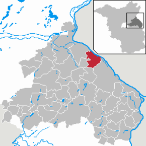 Poziția Neulewin pe harta districtului Märkisch-Oderland