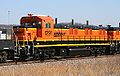 A brand new 3GS21B locomotive painted for the BNSF Railway.