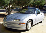 The General Motors EV1, an electric car, was introduced in California in 1996.