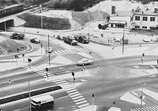 Henriksdals trafikplats, 1964.