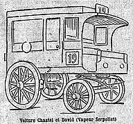 Chastel y David Serpollet Coche de vapor Étienne le Blant no ha terminado Competición del 'Petit Journal' de Carros sin Caballos, París-Ruan. Le Petit Journal 22 de julio de 1894
