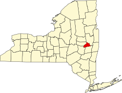 Schenectady County na mapě New Yorku