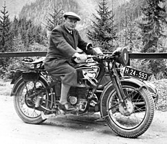Motorcycle Puch 500 VL with sidecar Felber, built 1937