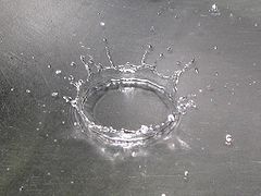 Water splash approximates radial symmetry.