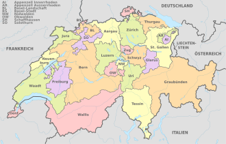 Administrative Gliederung der Schweiz: die 26 Kantone]] Administrative Gliederung der Schweiz: die 26 Kantone