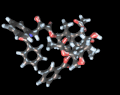Rotating paclitaxel molecule model