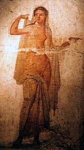 Hermafrodit. Zidno slikarstvo iz Herkulaneja. 1. – 50. g.