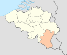 Ligging van die provinsie Luxemburg in België