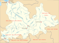 El río Víchegda —afluente del Dviná Septentrional— fluye en dirección oeste por el suroeste de Komi