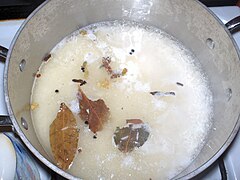 Step 1—Ghee rice, boiling the rice along with spices