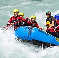 Image 23Rafting is a watersport where buoyancy aids, helmets and wetsuits are mandatory and often imposed by law, due to the constant risk of falling off the boat and into the rapids (from Whitewater)