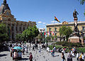Plaza Murillo with Government and Legislative Palaces in the background