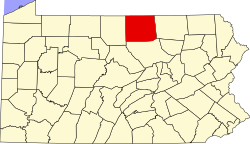 Desedhans Tioga County yn Pennsylvania