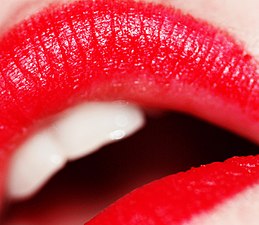 رژ لب قرمز توسط زنان به‌عنوان لوازم آرایشی از دوران باستان استفاده شده است.