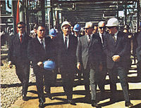 Mohammad Reza Shah visits Abadan Petrochemical