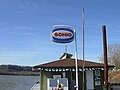 BP continues to sell marine fuel under the Sohio brand at various marinas on Ohio waterways and in Ohio state parks in order to protect its rights in the Sohio and Standard Oil names. The Anderson Ferry Marina near Cincinnati, Ohio is pictured.