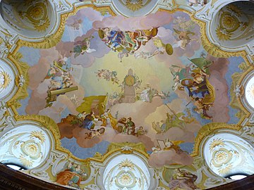 Die Glorie des Hauses Österreich, Kuppelfresko im Marmorsaal von Stift Klosterneuburg (1749)