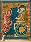 God the geometer. Codex Vindobonensis, c. 1220