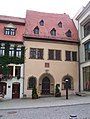 Martin Luther's Death House, considered the site of Luther's death since 1726. However the building where Luther actually died (at Markt 56, now the site of Hotel Graf von Mansfeld) was torn down in 1570.[257]