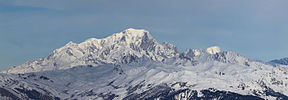 Die Mont Blanc soos gesien vanaf Valmorel