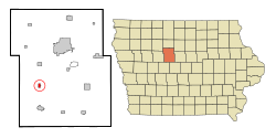 Location of Callender, Iowa