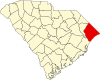 State map highlighting Horry County