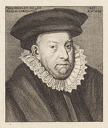 Sir Thomas Bromley who presided over the trial of Mary, Queen of Scots
