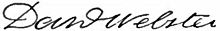 Daniel Websters Unterschrift