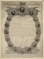John Binns' version of the Declaration of Independence with portraits by Longacre, 1819