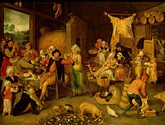 Idealisiertes Landleben: Martin van Cleve: Flämischer Haushalt, Gemälde (um 1555)