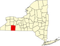 Округ Аллеґені на мапі штату Нью-Йорк highlighting