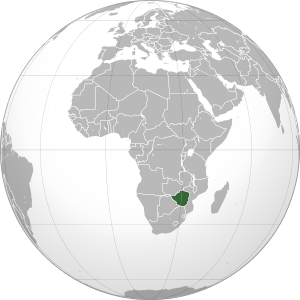 Зимбабве на карте мира