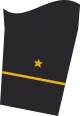 Dienstgradabzeichen eines Oberfähnrichs zur See (kein Sanitätsoffizieranwärter) auf dem Unterärmel der Jacke des Dienstanzuges für Marineuniformträger