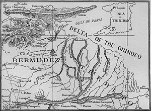 Stara karta Delte Orinoca
