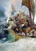 -Cossacks on the Black Sea, óleo sobre tela, 1908
