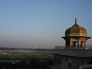Taj Mahal from Agra fort